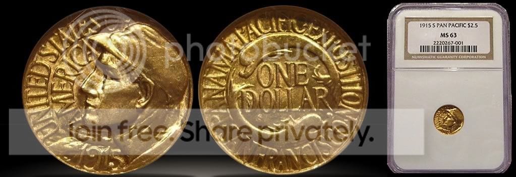 Obverse — United States Gold Dollar 1915-S Pan-Pacific — Cert 2220267-001